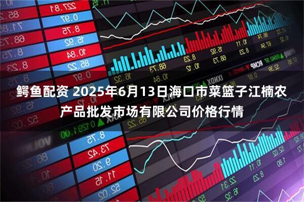 鳄鱼配资 2025年6月13日海口市菜篮子江楠农产品批发市场有限公司价格行情