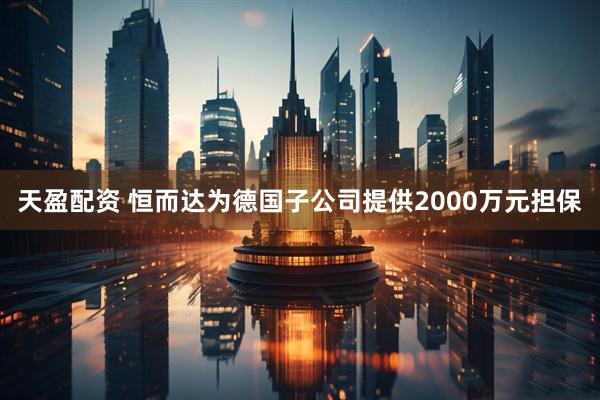 天盈配资 恒而达为德国子公司提供2000万元担保